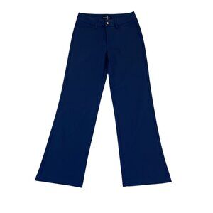 Kiczoy Womens Blue Viscose-Blend Flared Dress Pants Size 2 - New